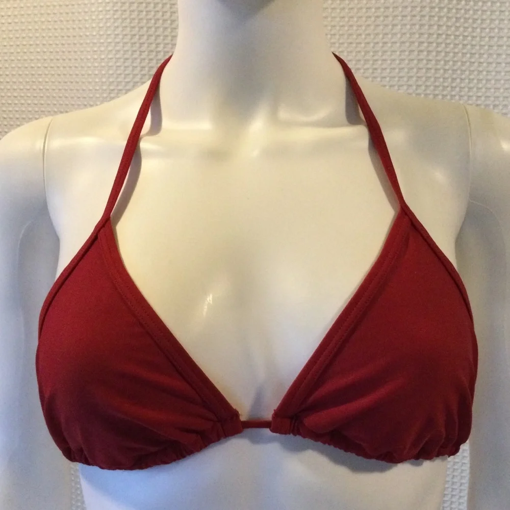 💎2xHP!💎GAP Body | RARE Burgundy String Bikini Top With Charms - Picture 2 of 11